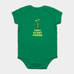100% Plant Power Fun Vegan Baby Bodysuit